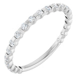 Platinum Round Natural Diamond Channel-Set Anniversary Band – 1/4–3/4 CTW