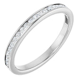 Platinum Round Lab-Grown Diamond Channel-Set Anniversary Band – 1/5 CTW