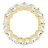 14K Gold Oval Lab-Grown Diamond Shared U-Prong Eternity Band – 6x4 mm Stones - Yellow Gold - view 2