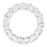 Platinum Oval Lab-Grown Diamond Shared U-Prong Eternity Band – 6x4 mm Stones - view 2