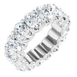Platinum Oval Natural Diamond Shared U-Prong Eternity Band – 6x4 mm Stones