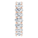 14K Gold Oval Lab-Grown Diamond Shared U-Prong Eternity Band – 5x3 mm Stones - Rose Gold - view 4