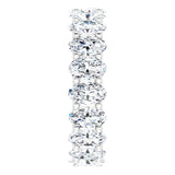 Platinum Oval Lab-Grown Diamond Shared U-Prong Eternity Band – 5x3 mm Stones - view 4