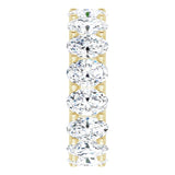 14K Gold Oval Lab-Grown Diamond Shared U-Prong Eternity Band – 6x4 mm Stones - Yellow Gold - view 4