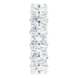 14K Gold Oval Lab-Grown Diamond Shared U-Prong Eternity Band – 6x4 mm Stones - White Gold - view 4