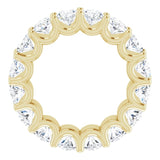 14K Gold Oval Lab-Grown Diamond Shared U-Prong Eternity Band – 6x4 mm Stones - Yellow Gold - view 2