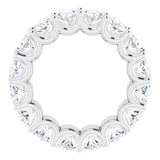 Platinum Oval Lab-Grown Diamond Shared U-Prong Eternity Band – 6x4 mm Stones - view 2