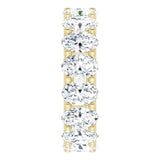 14K Gold Oval Lab-Grown Diamond Shared U-Prong Eternity Band – 6x4 mm Stones - Yellow Gold - view 4