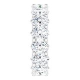 Platinum Oval Natural Diamond Shared U-Prong Eternity Band – 6x4 mm Stones - view 4