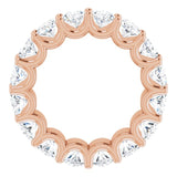 14K Gold Oval Lab-Grown Diamond Shared U-Prong Eternity Band – 6x4 mm Stones - Rose Gold - view 2