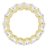 14K Gold Oval Lab-Grown Diamond Shared U-Prong Eternity Band – 6x4 mm Stones - Yellow Gold - view 2