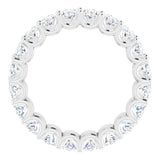 Platinum Oval Lab-Grown Diamond Shared U-Prong Eternity Band – 5x3 mm Stones - view 2