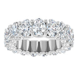 Platinum Oval Lab-Grown Diamond Shared U-Prong Eternity Band – 6x4 mm Stones - view 3
