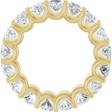 14K Gold Oval Lab-Grown Diamond Shared U-Prong Eternity Band – 6x4 mm Stones - Yellow Gold - view 2