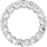 Platinum Oval Lab-Grown Diamond Shared U-Prong Eternity Band – 6x4 mm Stones - view 2