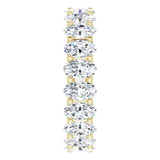 14K Gold Oval Lab-Grown Diamond Shared U-Prong Eternity Band – 5x3 mm Stones - Yellow Gold - view 4