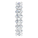 Platinum Oval Lab-Grown Diamond Shared U-Prong Eternity Band – 5x3 mm Stones - view 4