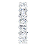 Platinum Oval Lab-Grown Diamond Shared U-Prong Eternity Band – 5x3 mm Stones - view 4