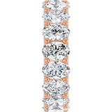14K Gold Oval Lab-Grown Diamond Shared U-Prong Eternity Band – 6x4 mm Stones - Rose Gold - view 4