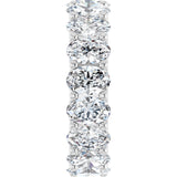 Platinum Oval Lab-Grown Diamond Shared U-Prong Eternity Band – 6x4 mm Stones - view 4