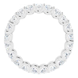 Platinum Oval Lab-Grown Diamond Shared U-Prong Eternity Band – 5x3 mm Stones - view 2