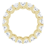 14K Gold Oval Lab-Grown Diamond Shared U-Prong Eternity Band – 6x4 mm Stones - Yellow Gold - view 2