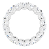 Platinum Oval Lab-Grown Diamond Shared U-Prong Eternity Band – 6x4 mm Stones - view 2
