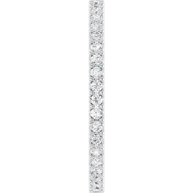 Platinum Round Natural Diamond Shared U-Prong Eternity Band – 2.5 mm Stones - view 4