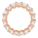 14K Gold Oval Lab-Grown Diamond Shared U-Prong Eternity Band – 6x4 mm Stones - Rose Gold - view 2