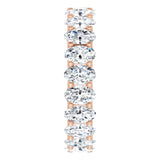 14K Gold Oval Lab-Grown Diamond Shared U-Prong Eternity Band – 5x3 mm Stones - Rose Gold - view 4
