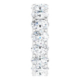 Platinum Oval Lab-Grown Diamond Shared U-Prong Eternity Band – 6x4 mm Stones - view 4