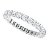 Platinum Round Natural Diamond Shared U-Prong Eternity Band – 2.5 mm Stones - view 5