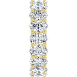 14K Gold Oval Lab-Grown Diamond Shared U-Prong Eternity Band – 6x4 mm Stones - Yellow Gold - view 4