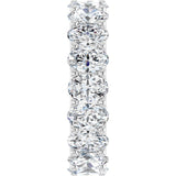 Platinum Oval Lab-Grown Diamond Shared U-Prong Eternity Band – 6x4 mm Stones - view 4