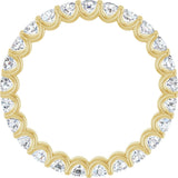 14K Gold Round Lab-Grown Diamond Shared U-Prong Eternity Band – 2.5 mm Stones - Yellow Gold - view 2