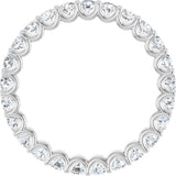 Platinum Round Lab-Grown Diamond Shared U-Prong Eternity Band – 2.5 mm Stones - view 2