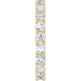 14K Gold Round Natural Diamond Shared U-Prong Eternity Band – 3 mm Stones - Yellow Gold - view 3