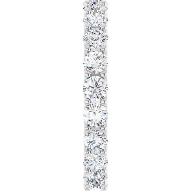 Platinum Round Natural Diamond Shared U-Prong Eternity Band – 3 mm Stones - view 4