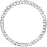 Platinum Round Natural Diamond Shared U-Prong Eternity Band – 2.5 mm Stones - view 2