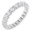 Platinum Round Natural Diamond Shared U-Prong Eternity Band – 3 mm Stones