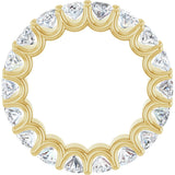 14K Gold Oval Lab-Grown Diamond Shared U-Prong Eternity Band – 6x4 mm Stones - Yellow Gold - view 2