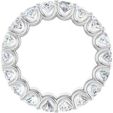 Platinum Oval Lab-Grown Diamond Shared U-Prong Eternity Band – 6x4 mm Stones - view 2