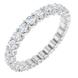 Platinum Round Lab-Grown Diamond Shared U-Prong Eternity Band – 2.5 mm Stones