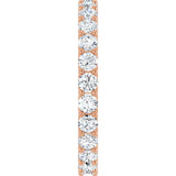 14K Gold Round Lab-Grown Diamond Shared U-Prong Eternity Band – 2.5 mm Stones - Rose Gold - view 4