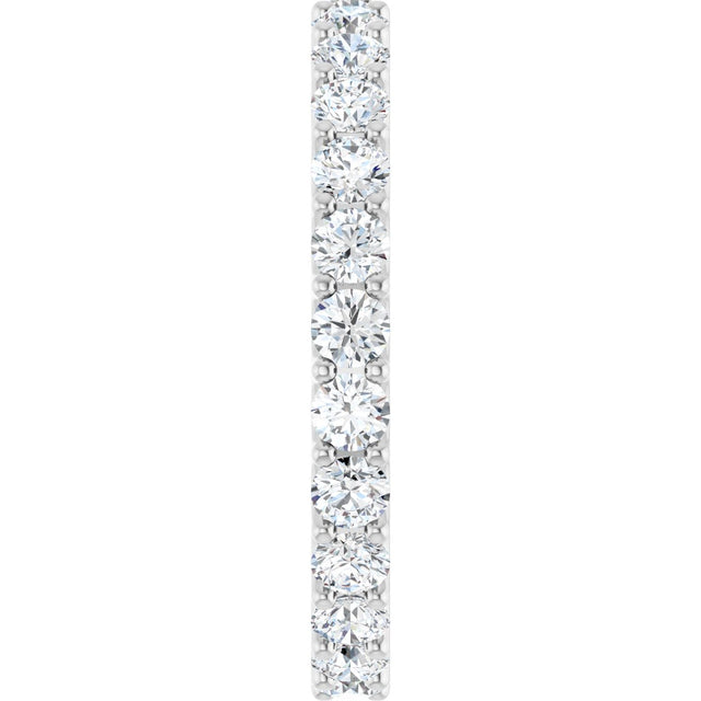 Platinum Round Lab-Grown Diamond Shared U-Prong Eternity Band – 2.5 mm Stones - view 4