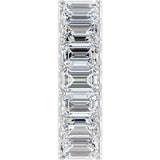 Platinum Emerald Lab-Grown Diamond Shared U-Prong Eternity Band – 6x4 mm Stones - view 4