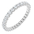Platinum Round Natural Diamond Shared U-Prong Eternity Band – 2 mm Stones