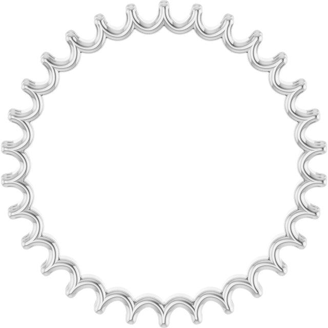 Platinum Round Lab-Grown Diamond Shared U-Prong Eternity Band – 2 mm Stones - view 2