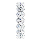 Platinum Oval Lab-Grown Diamond Shared U-Prong Eternity Band – 6x4 mm Stones - view 4