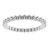 Platinum Round Lab-Grown Diamond Shared U-Prong Eternity Band – 2 mm Stones - view 3